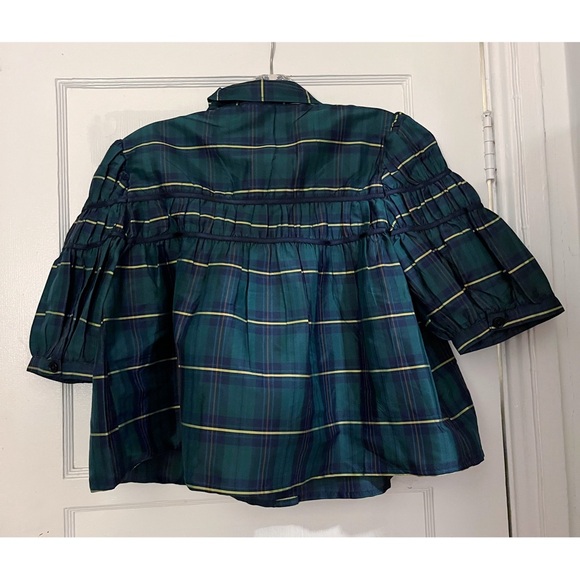 Anthropologie - The Leandra Taffeta Shirred Yoke Blouse by Maeve - Picture 5 of 6